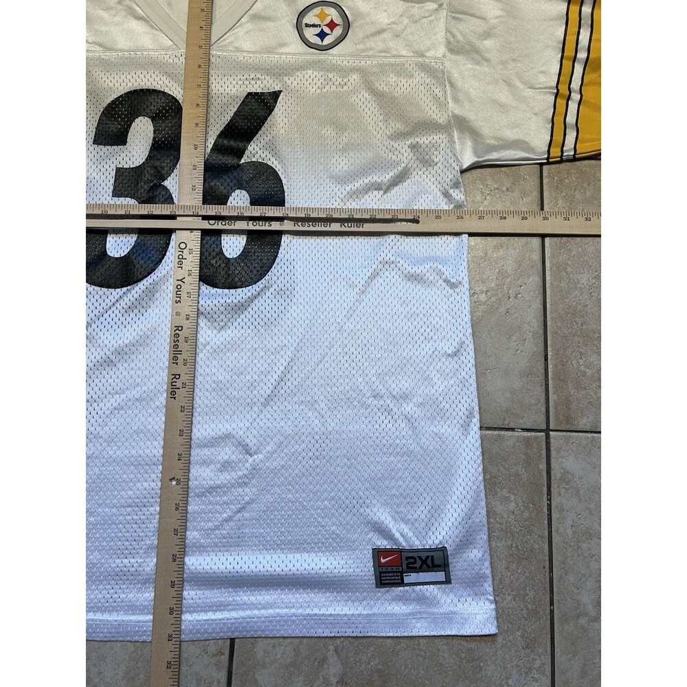 Vintage Jerome Bettis Jersey Mens XXL White Pittsburgh Steelers Nike Team Shirt - Picture 5 of 7